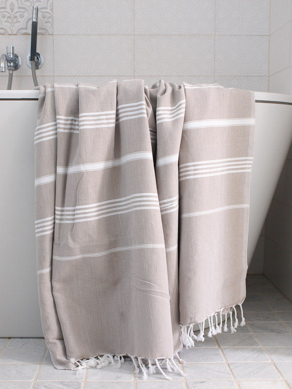hammam towel grey-beige/white